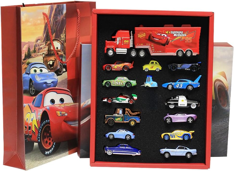 15 Pcs Car 2 3 Toys, Movie Diecast Car, Extremely Ritualistic Gift Sets for Children