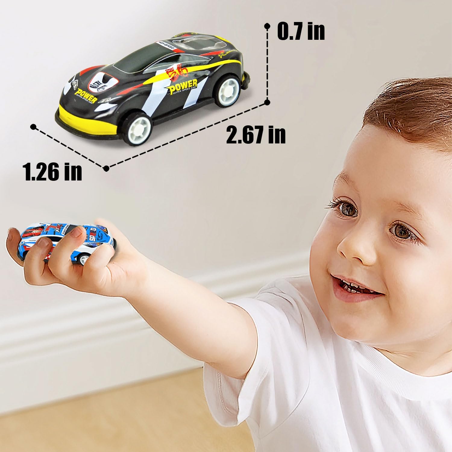 Mini Race Cars for Classroom Prizes, Party Favors for Kids 4-8 Years Old