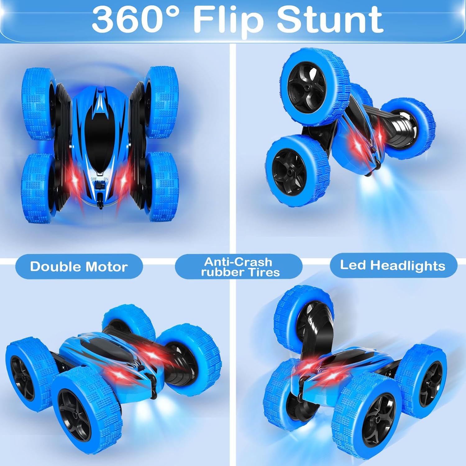 360 Flip Rc Cars 2.4Ghz Double-Sided Rotating Stunt Car 6 7 8 9 10 11 12 Year Old