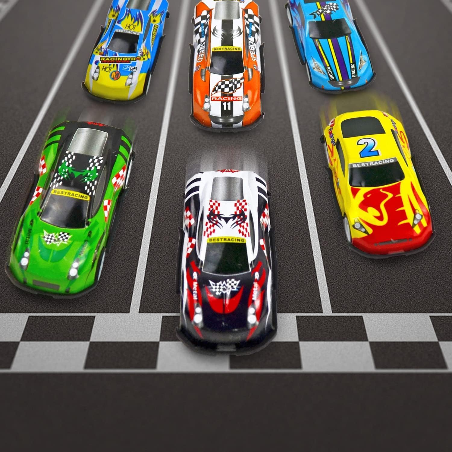 Mini Race Cars for Classroom Prizes, Party Favors for Kids 4-8 Years Old