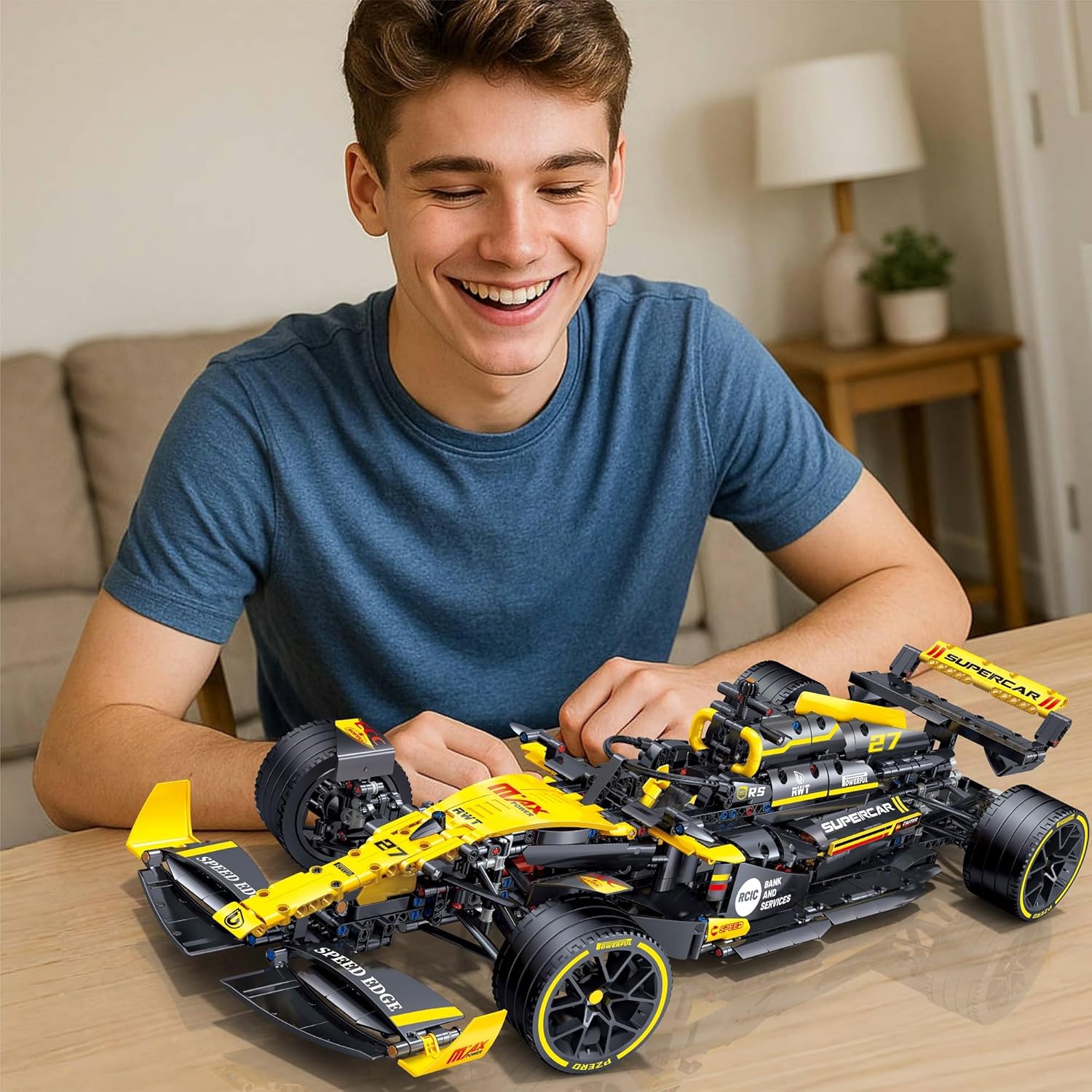 1:8 Scale Collectible Set for Adults, 1650+ PCS Display Model with Realistic Details – DIY Engineering Gift for F1 Fans