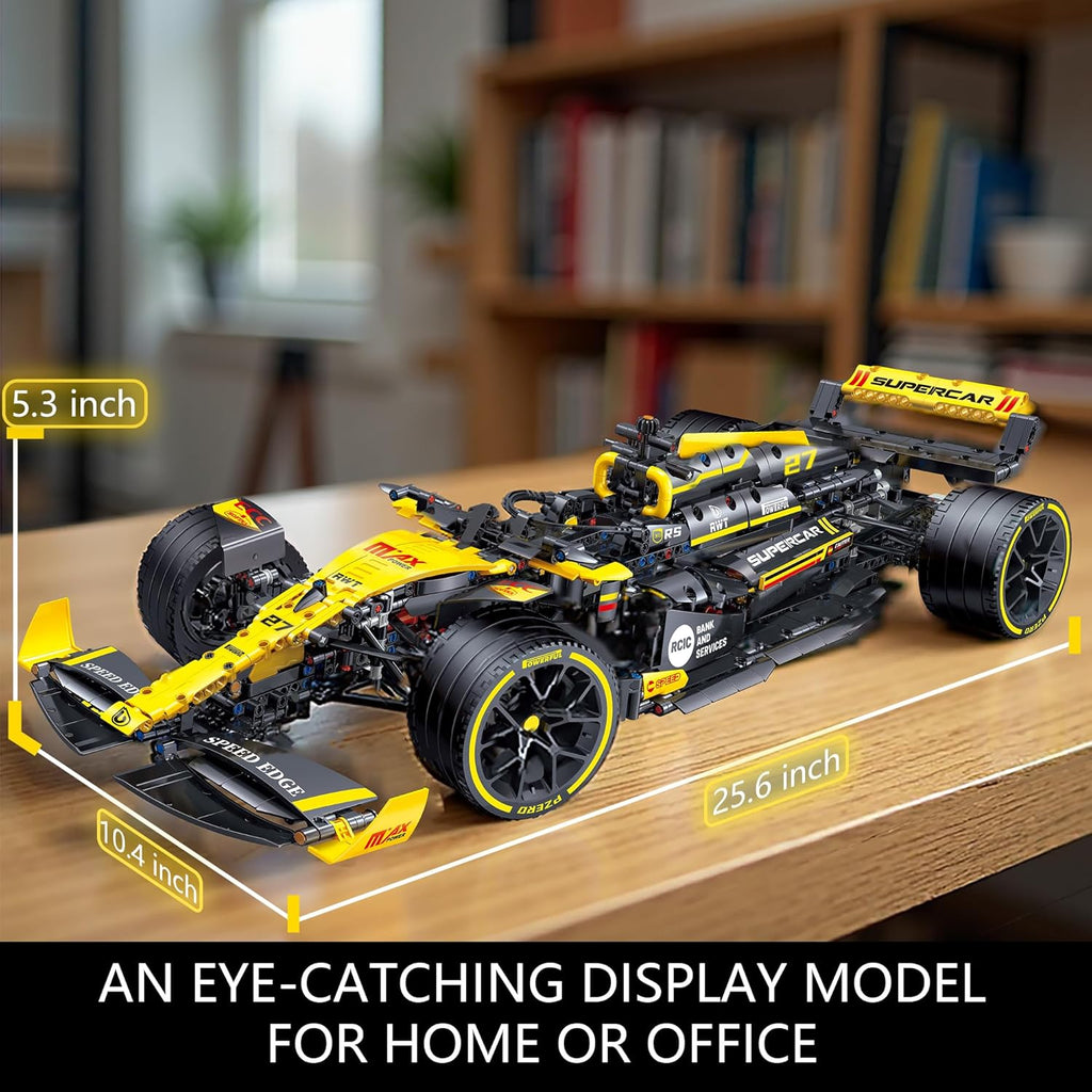 1:8 Scale Collectible Set for Adults, 1650+ PCS Display Model with Realistic Details – DIY Engineering Gift for F1 Fans