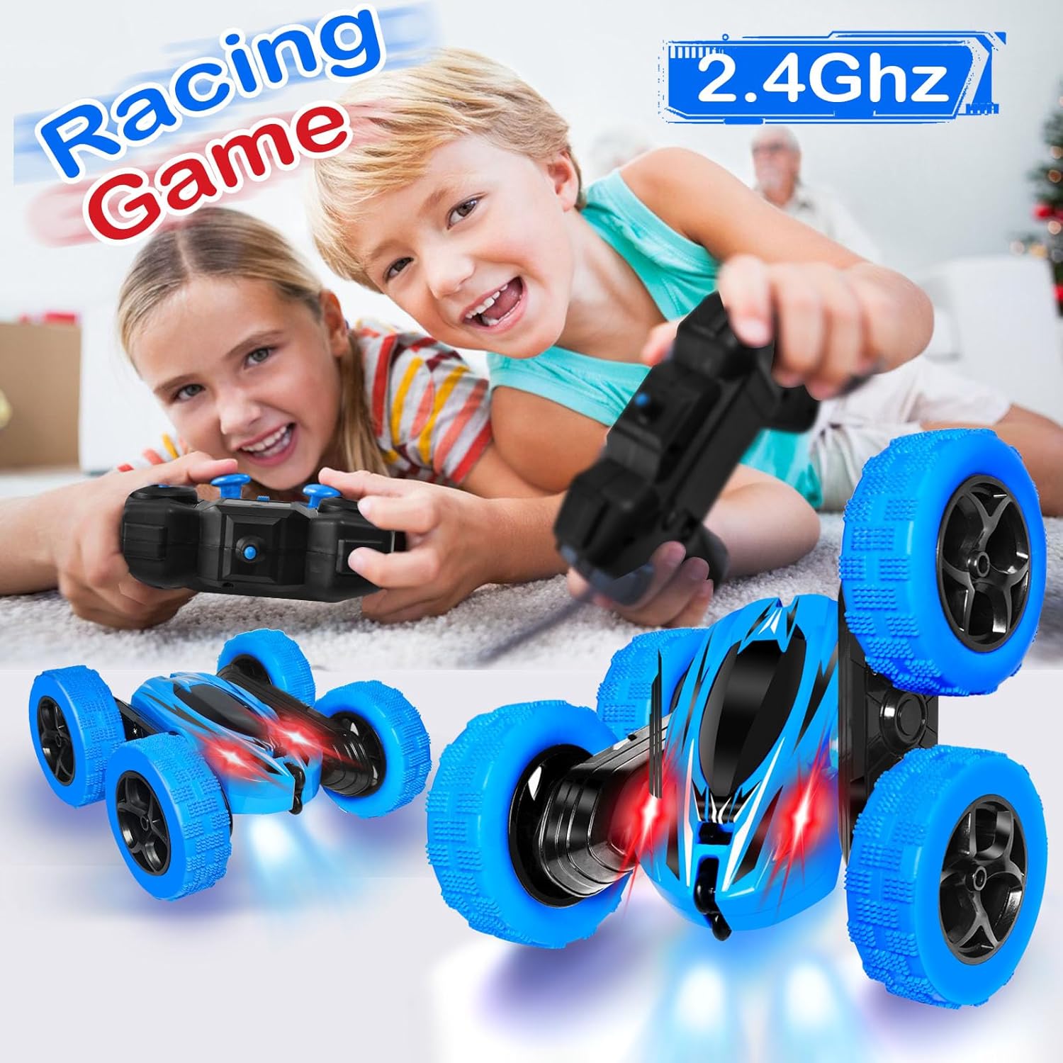 360 Flip Rc Cars 2.4Ghz Double-Sided Rotating Stunt Car 6 7 8 9 10 11 12 Year Old