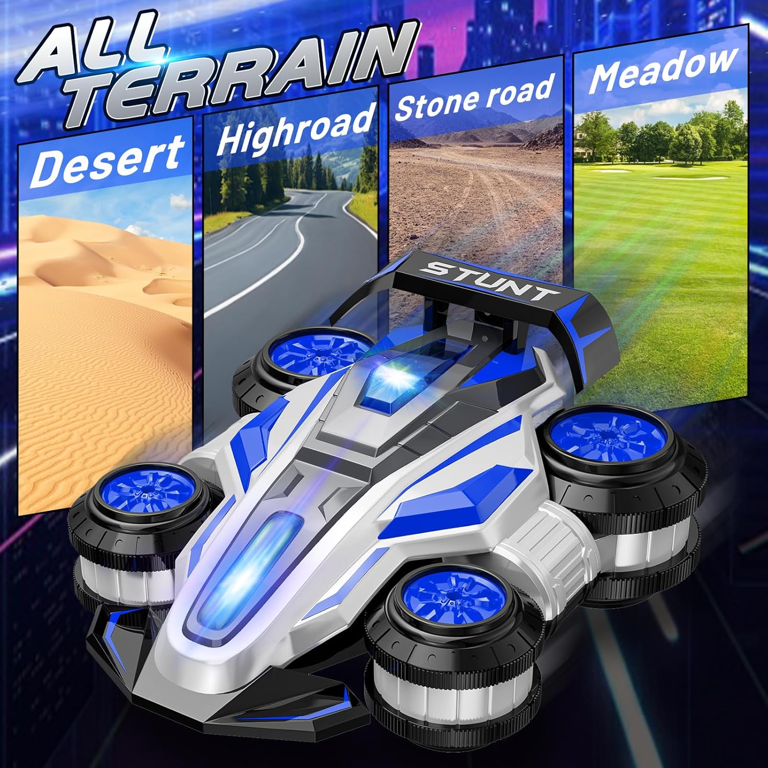 360-Degree Rotating Transforming RC Car, Birthday Gift for Boys and Girls Aged 6-16