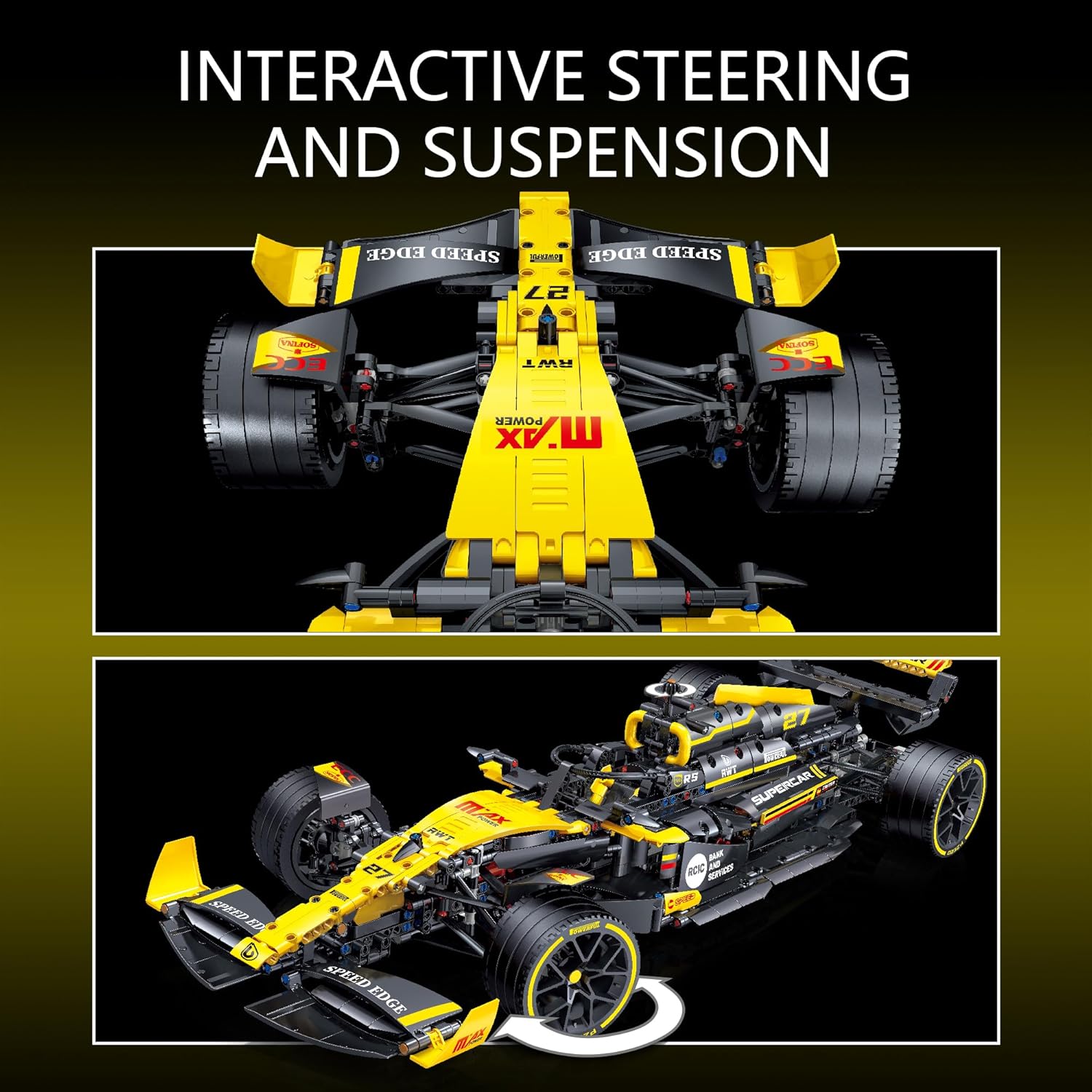 1:8 Scale Collectible Set for Adults, 1650+ PCS Display Model with Realistic Details – DIY Engineering Gift for F1 Fans