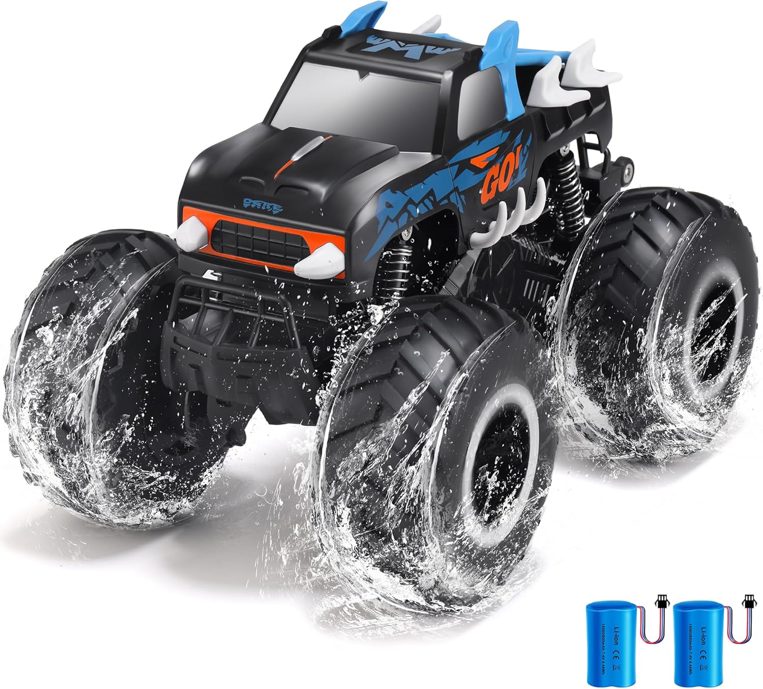1:16 Waterproof Monster Truck Toys RC Cars Amphibious Remote Control Car Trucks 4WD All Terrain Off-Road Pickup Toy
